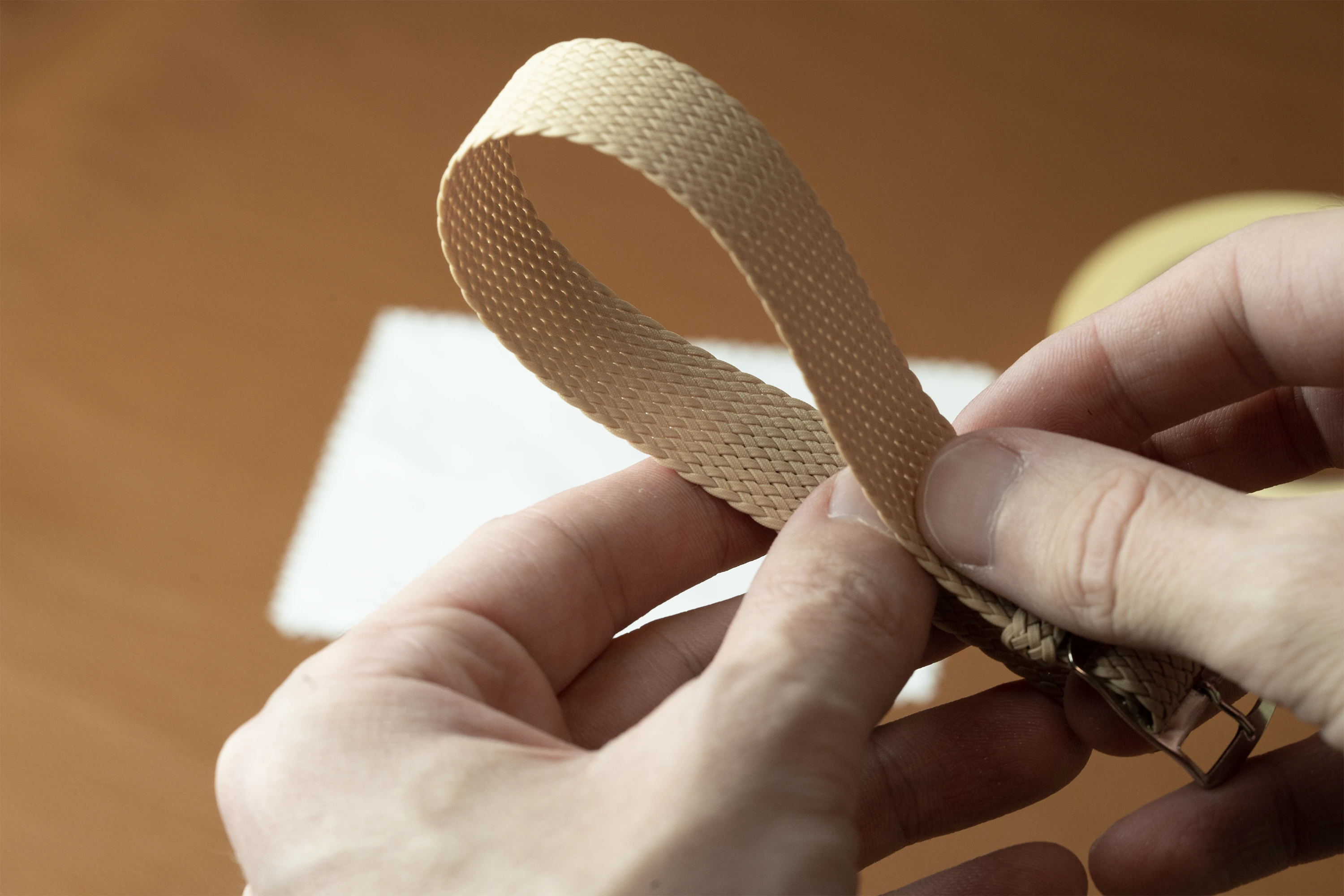 Preparing the new watch strap with spring bars
